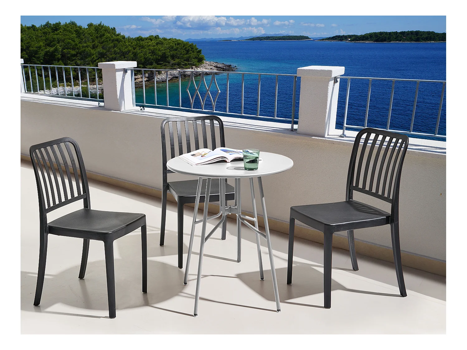 Table bistrot TALTAL 64 cm 64 cm Métal Gris