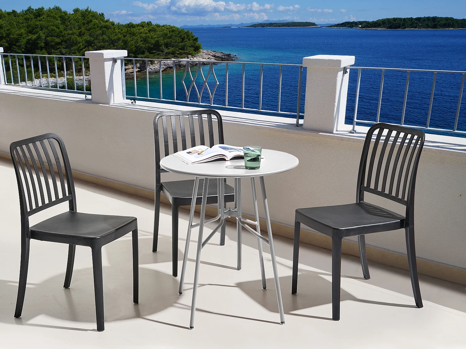 Table bistrot TALTAL 64 cm 64 cm Métal Gris