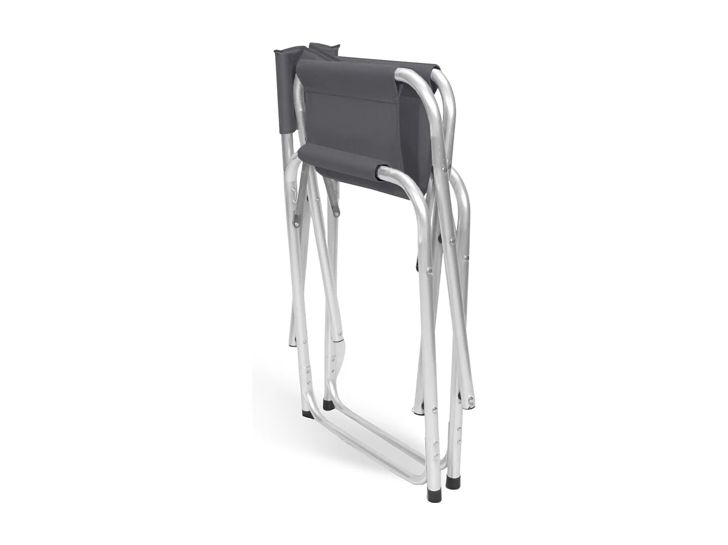 Fauteuil relax pliant Regista en aluminium avec revêtement en textilène gris