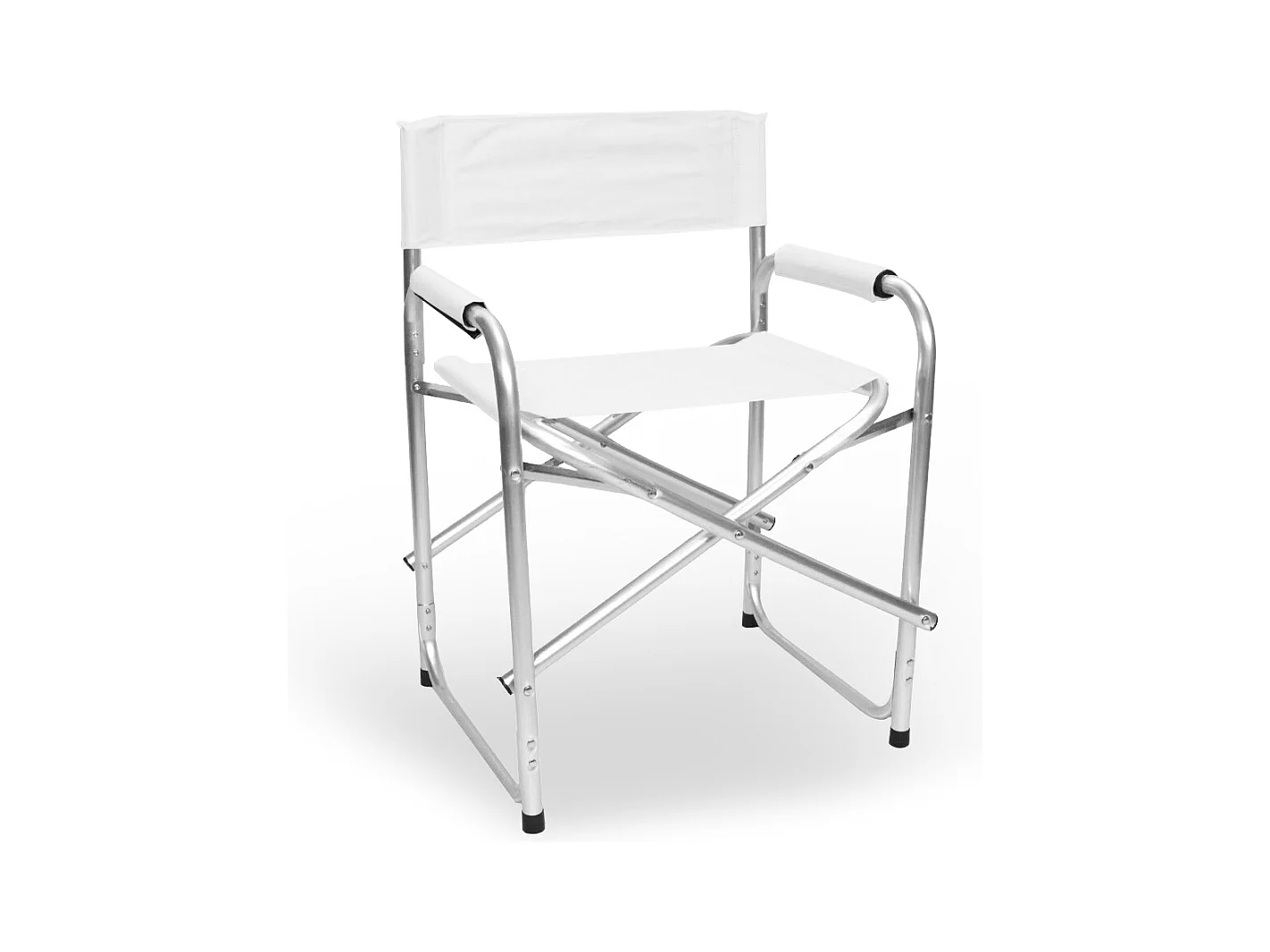 Sillón relax plegable Regista en aluminio con revestimiento de textilene blanco