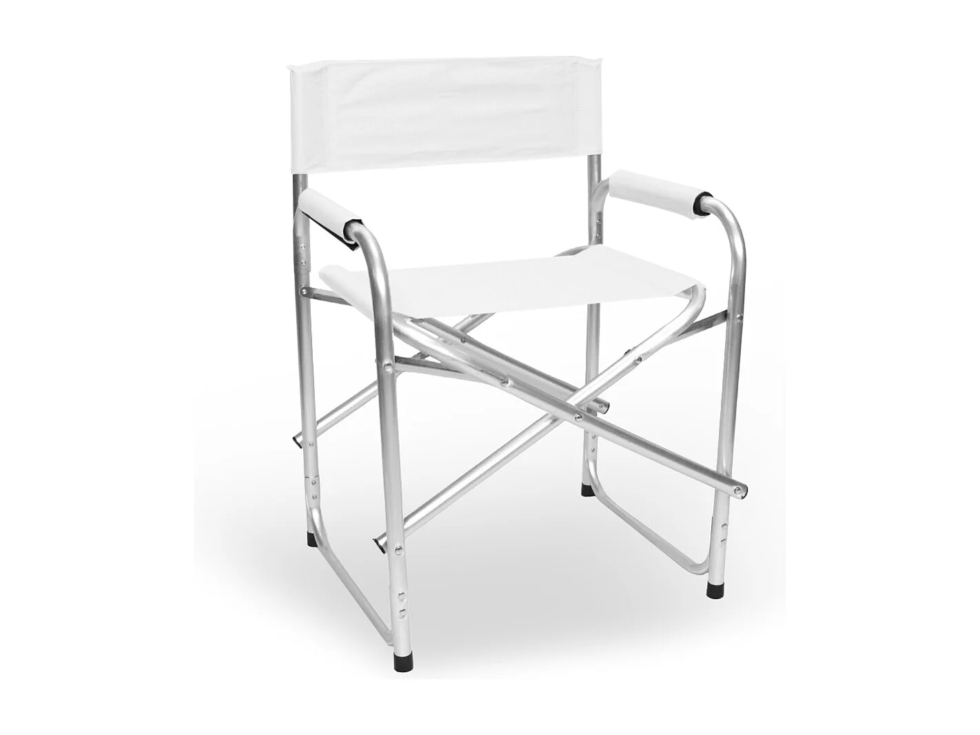 Fauteuil relax pliant Regista en aluminium avec revêtement en textilène blanc