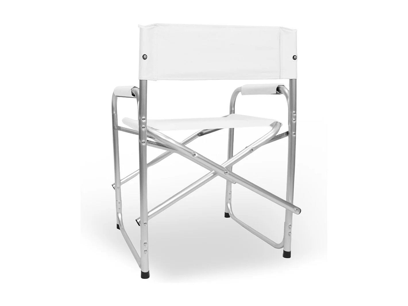 Fauteuil relax pliant Regista en aluminium avec revêtement en textilène blanc
