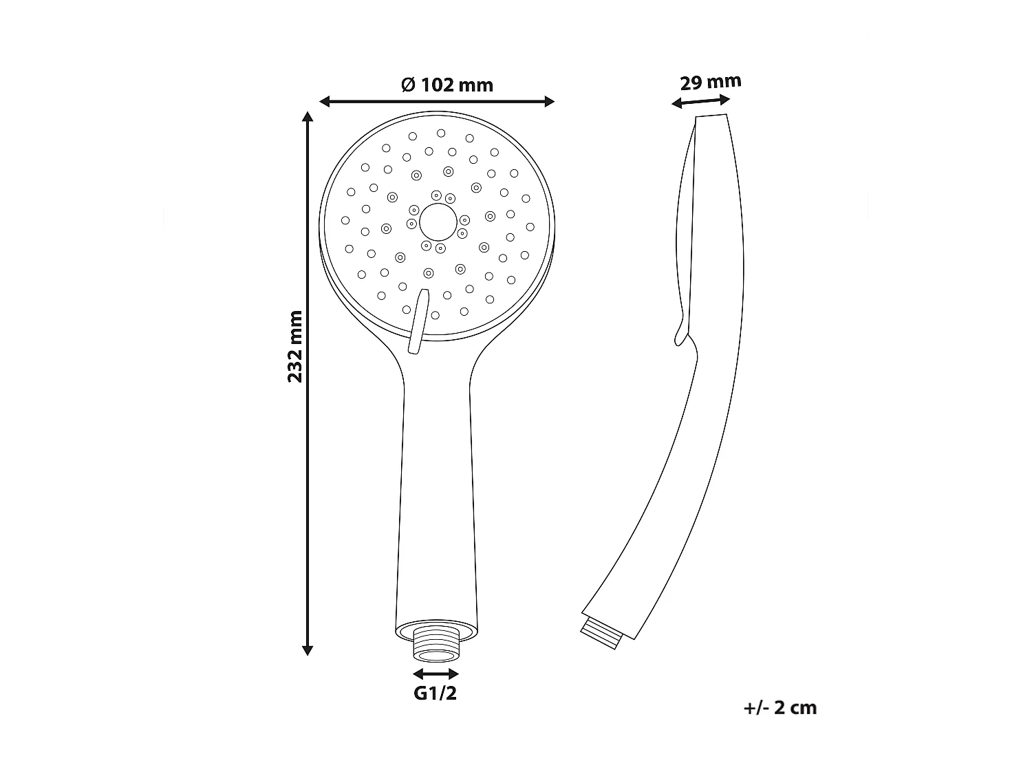 Kit de pommeau de douche avec tuyau flexible TAMUSHAL 3 modes Argenté