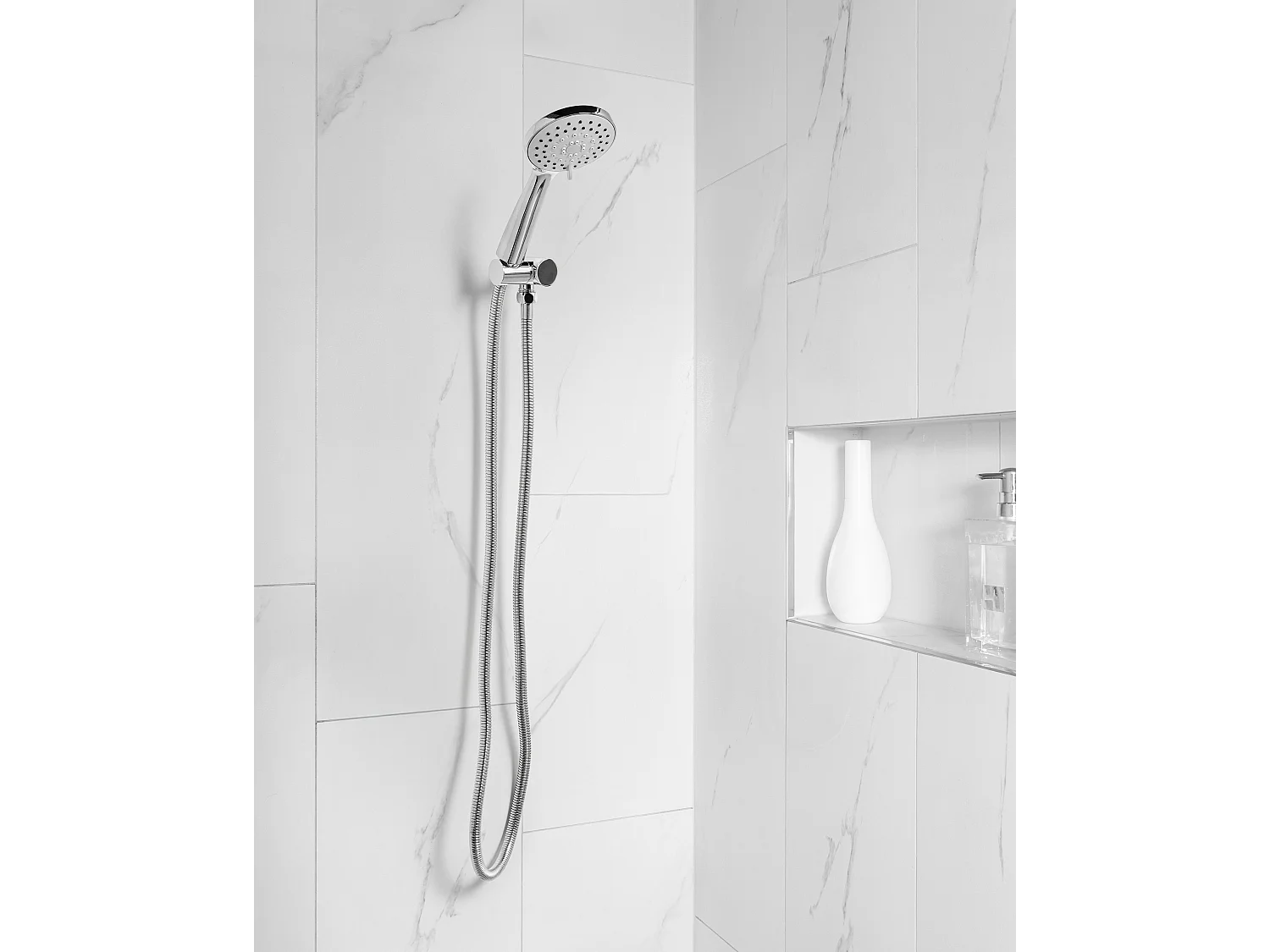 Kit de pommeau de douche avec tuyau flexible TAMUSHAL 3 modes Argenté