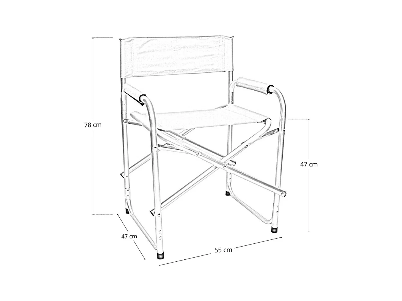 Sillón relax plegable Regista de aluminio con revestimiento de textilene verde