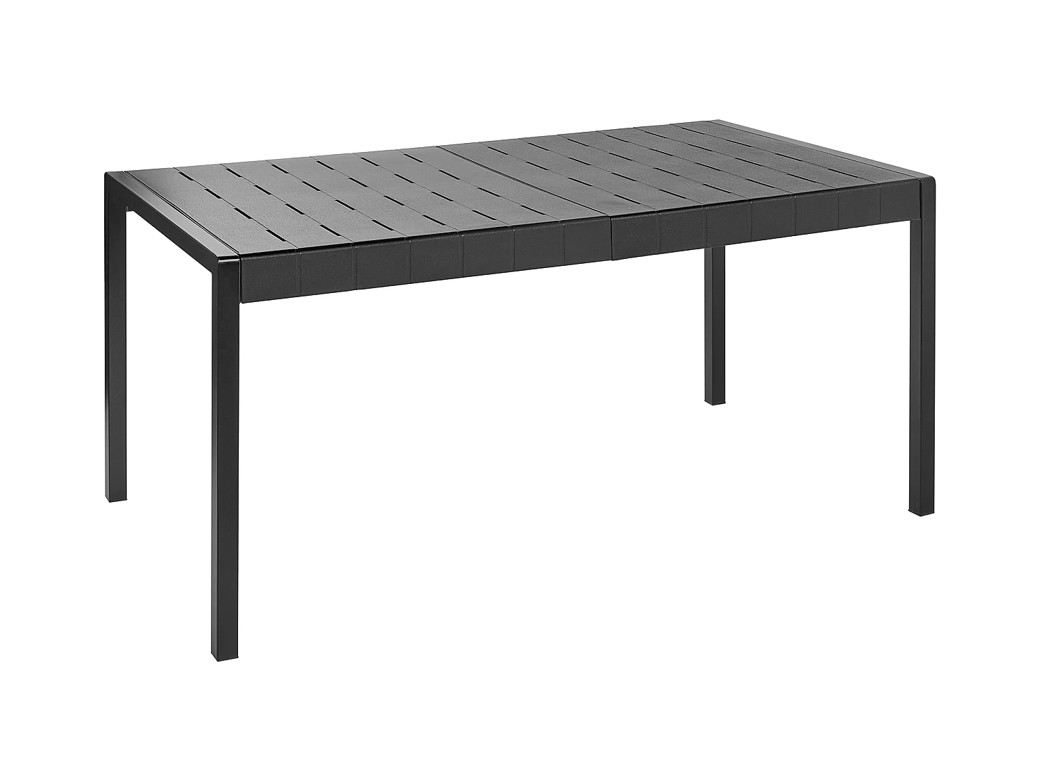 Table de salle à manger de jardin BARTICA 154 cm 84 cm Noir