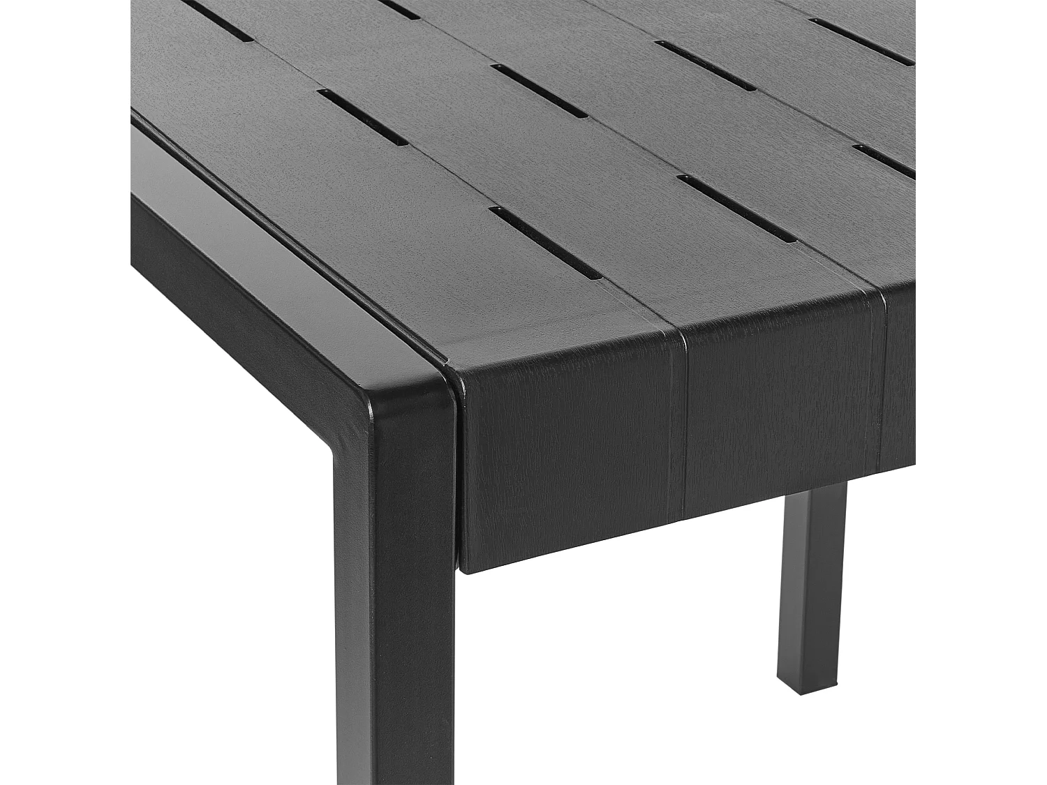 Table de salle à manger de jardin BARTICA 154 cm 84 cm Noir