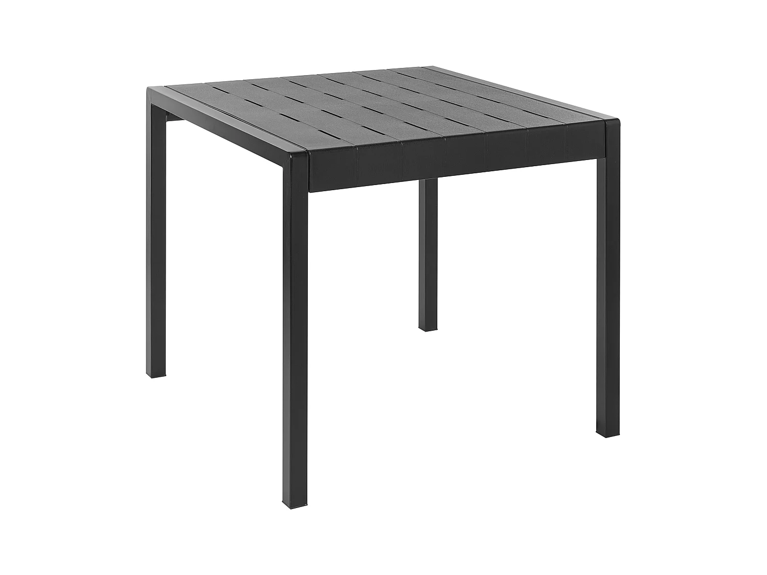 Table de salle à manger de jardin BARTICA 81 cm 84 cm Noir