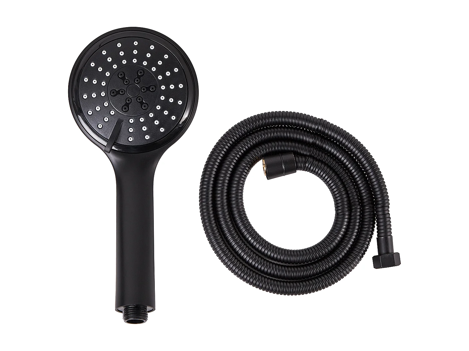 Kit de pommeau de douche avec tuyau flexible TUMPLE 3 modes Noir