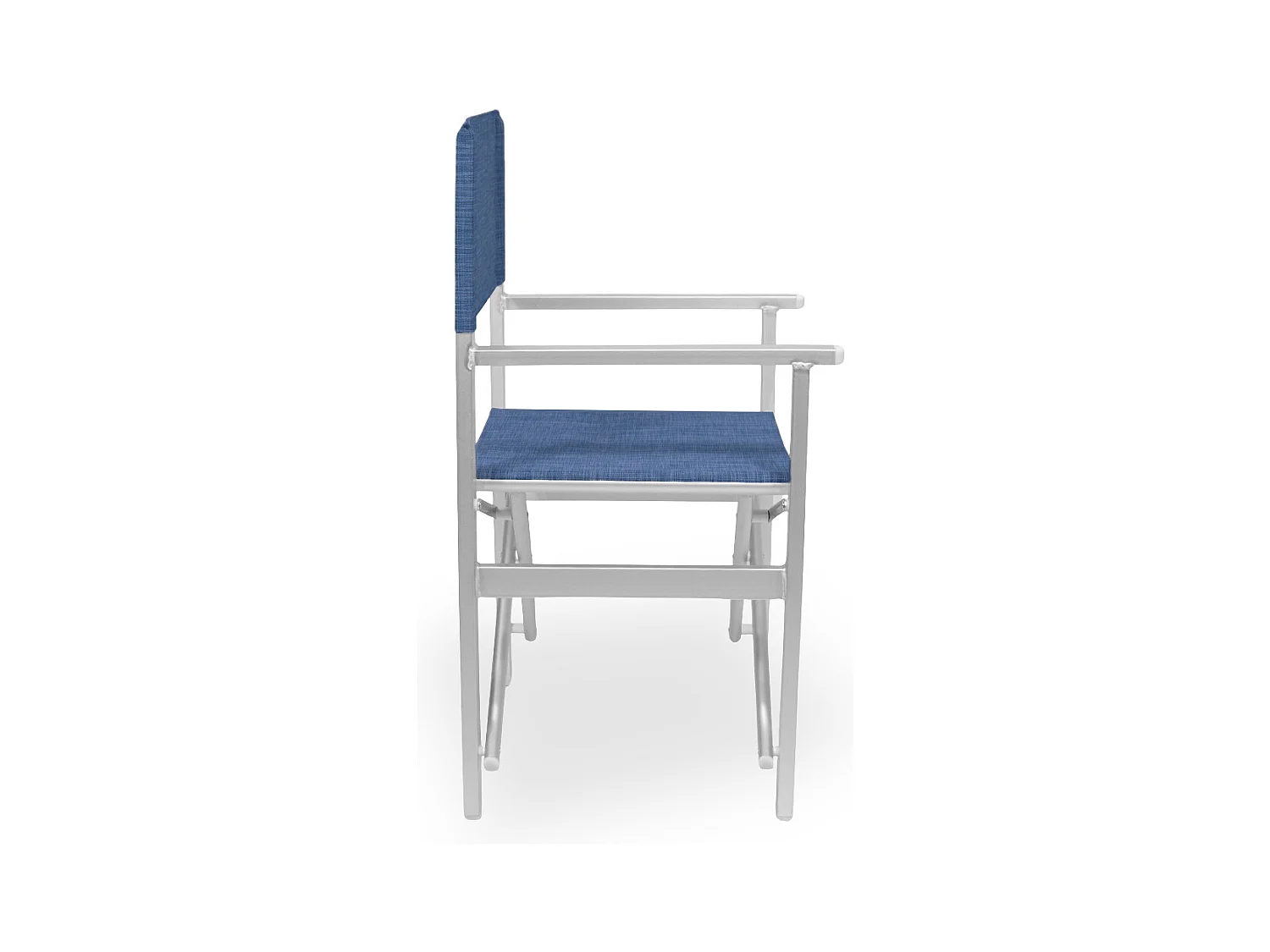 Sedia Regista Ketty in alluminio con seduta e schienale in textilene blu