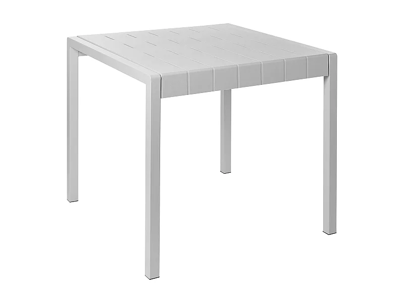 Table de salle à manger de jardin BARTICA 81 cm 84 cm Gris