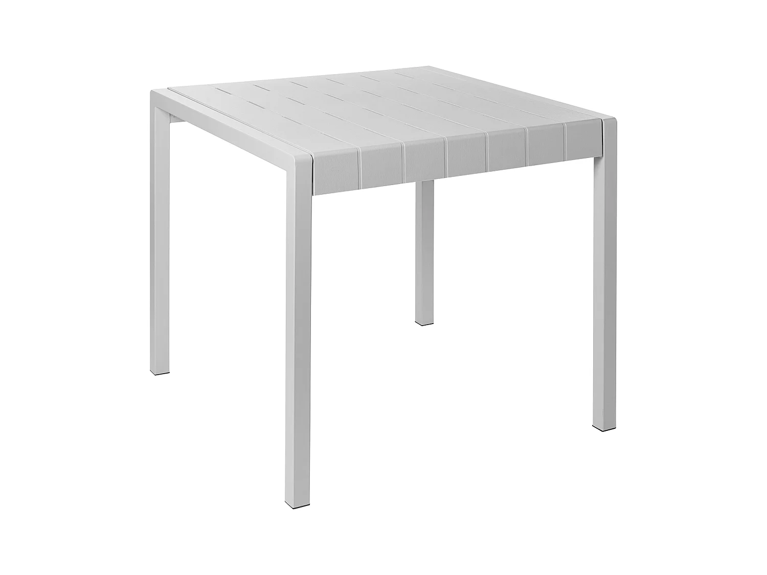 Table de salle à manger de jardin BARTICA 81 cm 84 cm Gris