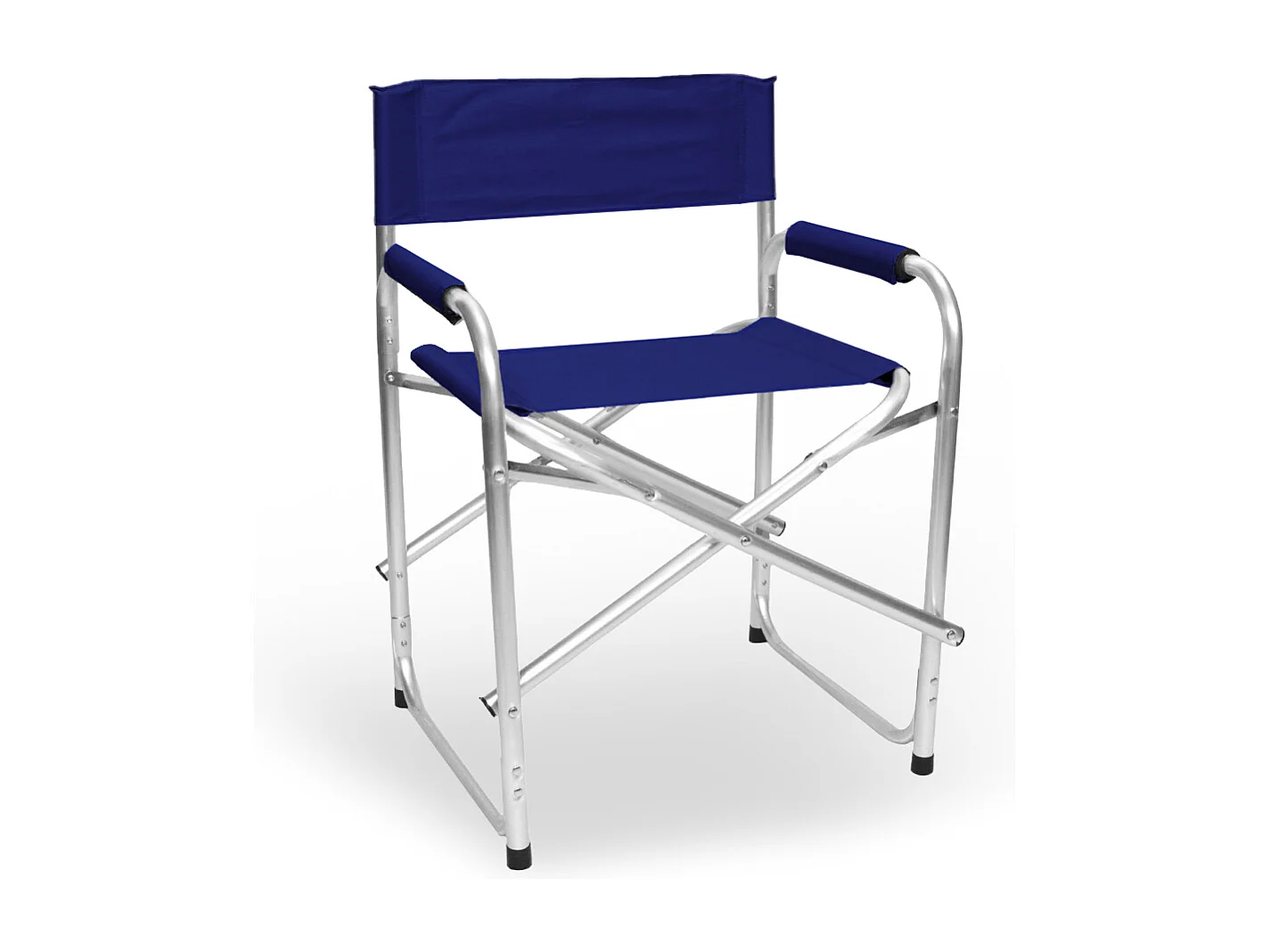 Sedia relax pieghevole Regista in alluminio con rivestimento in textilene blu