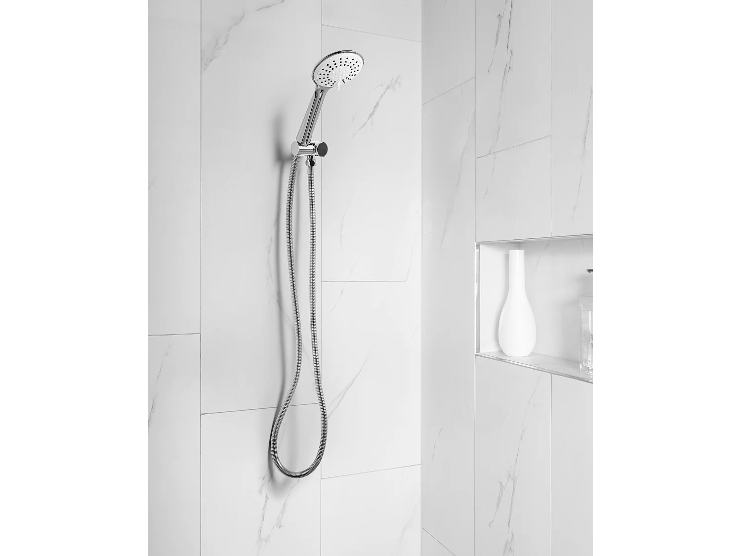 Kit de pommeau de douche avec tuyau flexible TUMPLE 3 modes Argenté