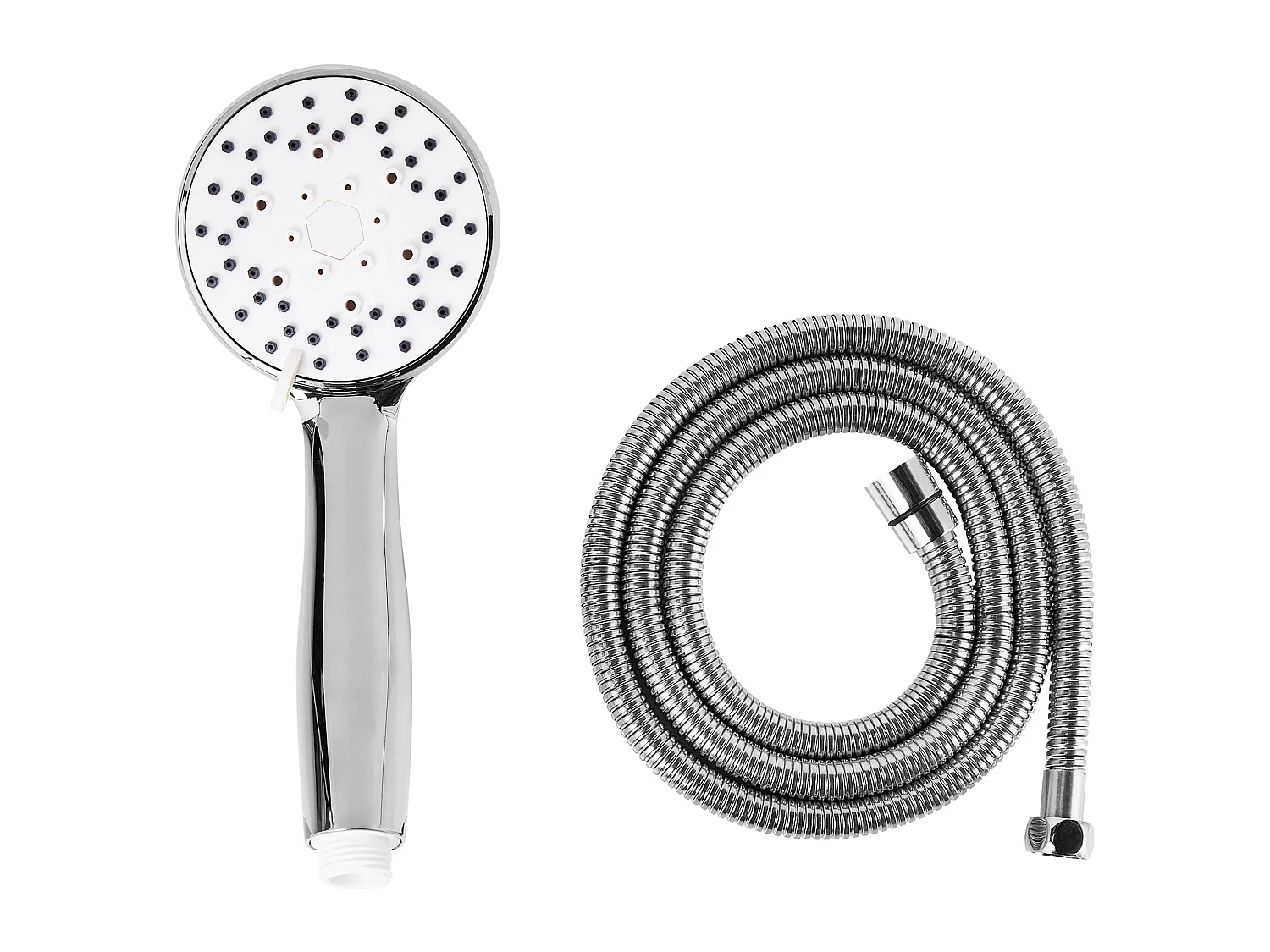 Shower Head and Hose Kit MACAY 3-function Silver