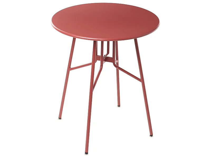 Table bistrot TALTAL 64 cm 64 cm Métal Rouge