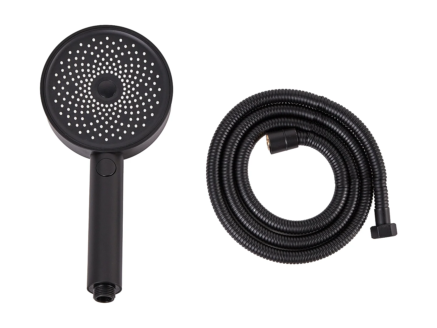 Kit de pommeau de douche avec tuyau flexible UYUCA 4 modes Noir