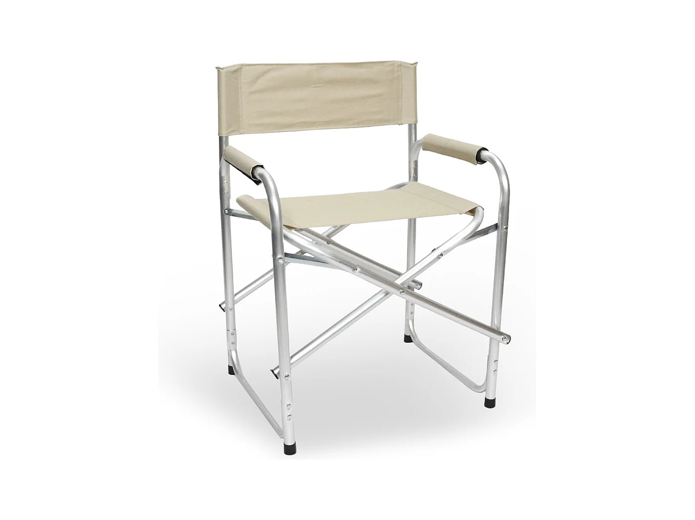 Sedia relax pieghevole Regista in alluminio con rivestimento in textilene beige