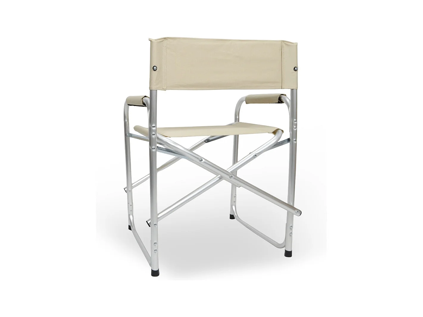 Sedia relax pieghevole Regista in alluminio con rivestimento in textilene beige