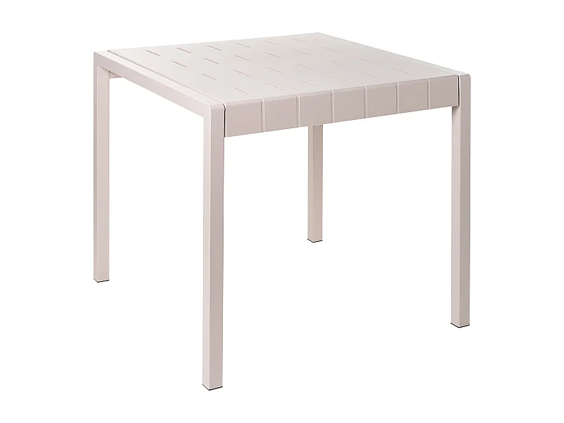 Table de salle à manger de jardin BARTICA 81 cm 84 cm Beige