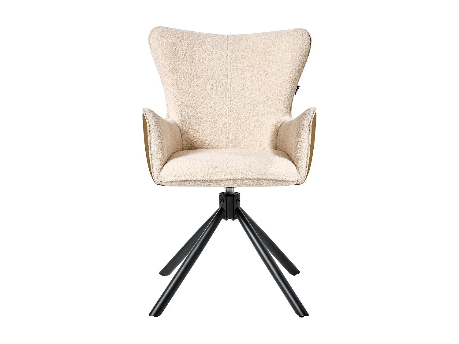 Lot de 2 chaises de salle à manger NOVI Bouclé Beige clair