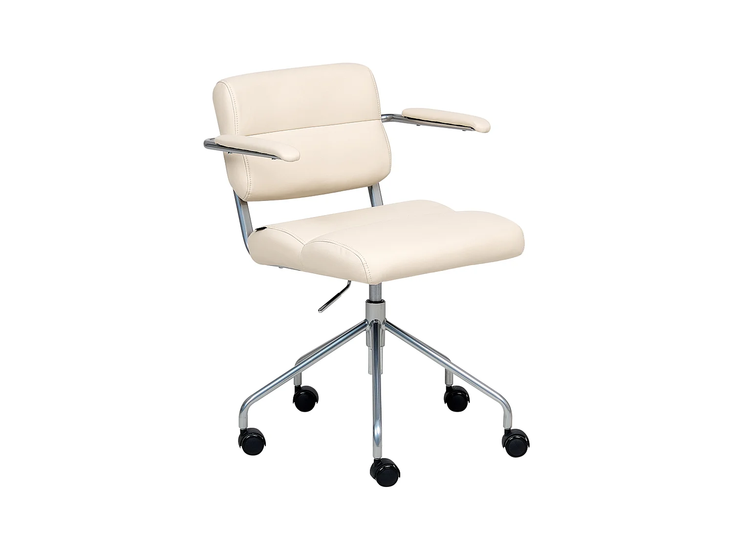 Chaise de bureau CANDOR Cuir PU Blanc cassé