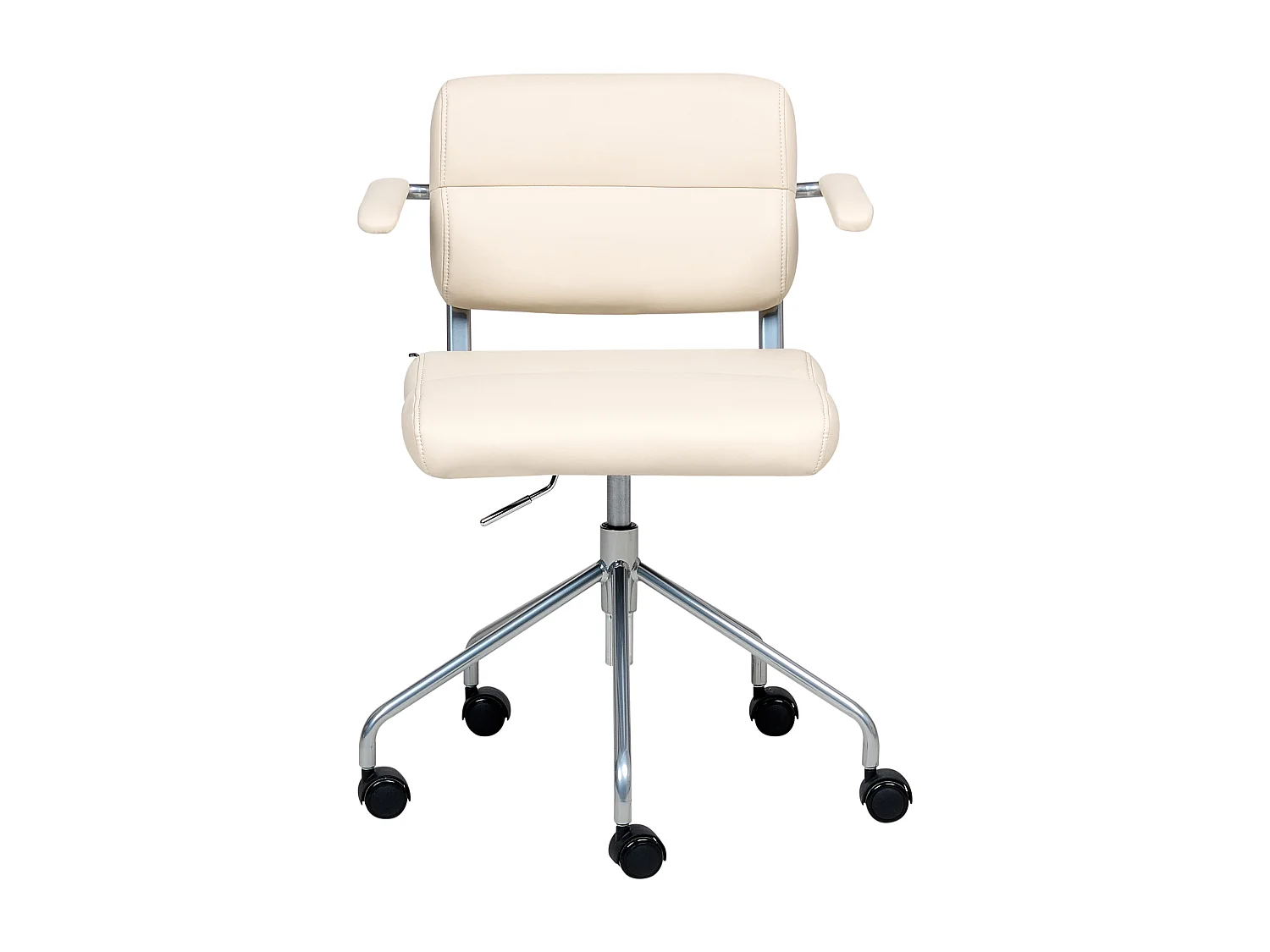 Chaise de bureau CANDOR Cuir PU Blanc cassé