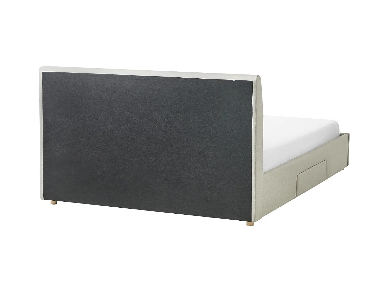 Lit avec tiroirs de rangement Tissu SOUTRIN 180 x 200 cm Beige