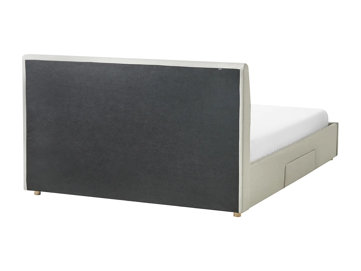 Lit avec tiroirs de rangement Tissu SOUTRIN 180 x 200 cm Beige