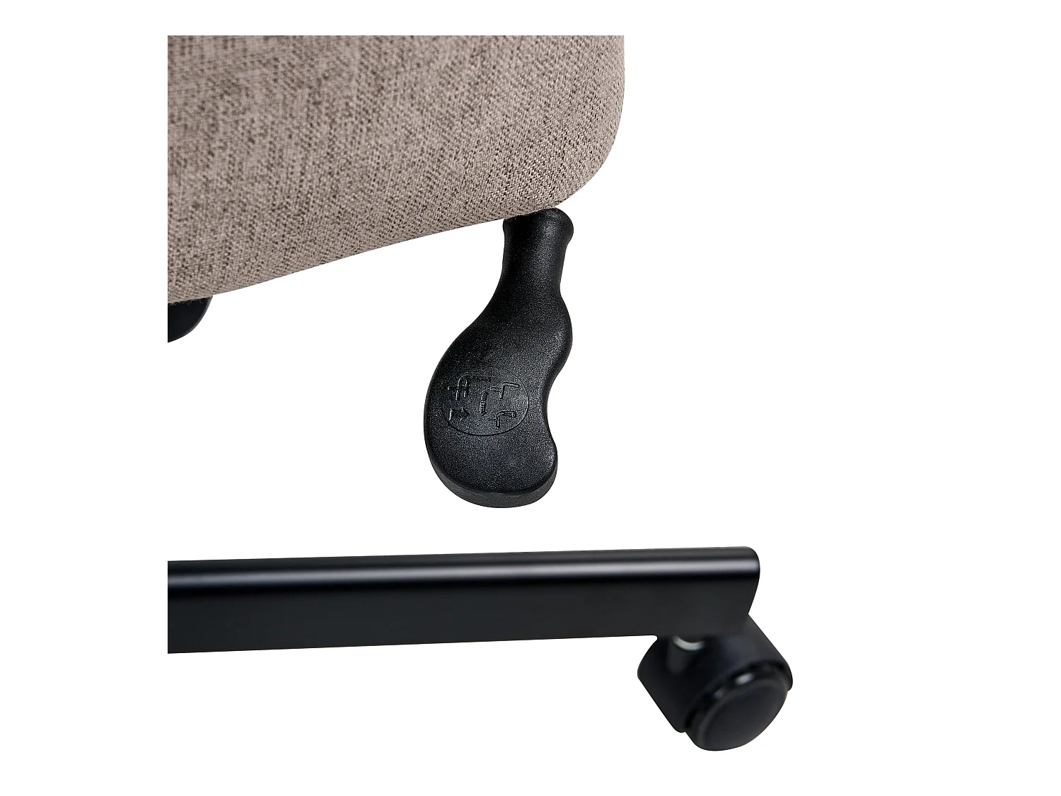 Chaise de bureau CAROGA Tissu Marron clair