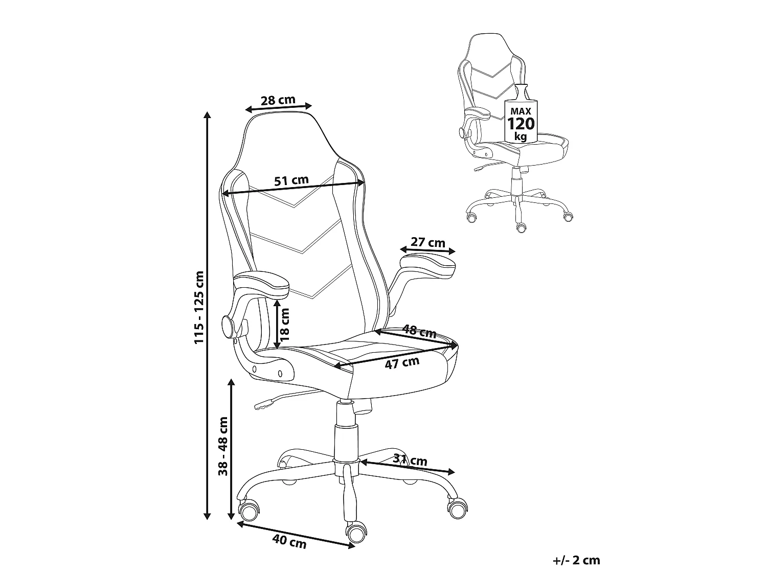 Office Chair TRIUMPHER Faux Leather Black
