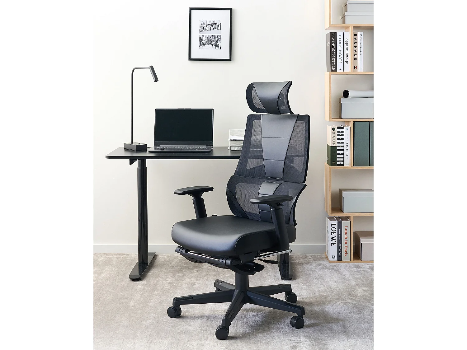Chaise de bureau CREATOR Cuir PU Noir