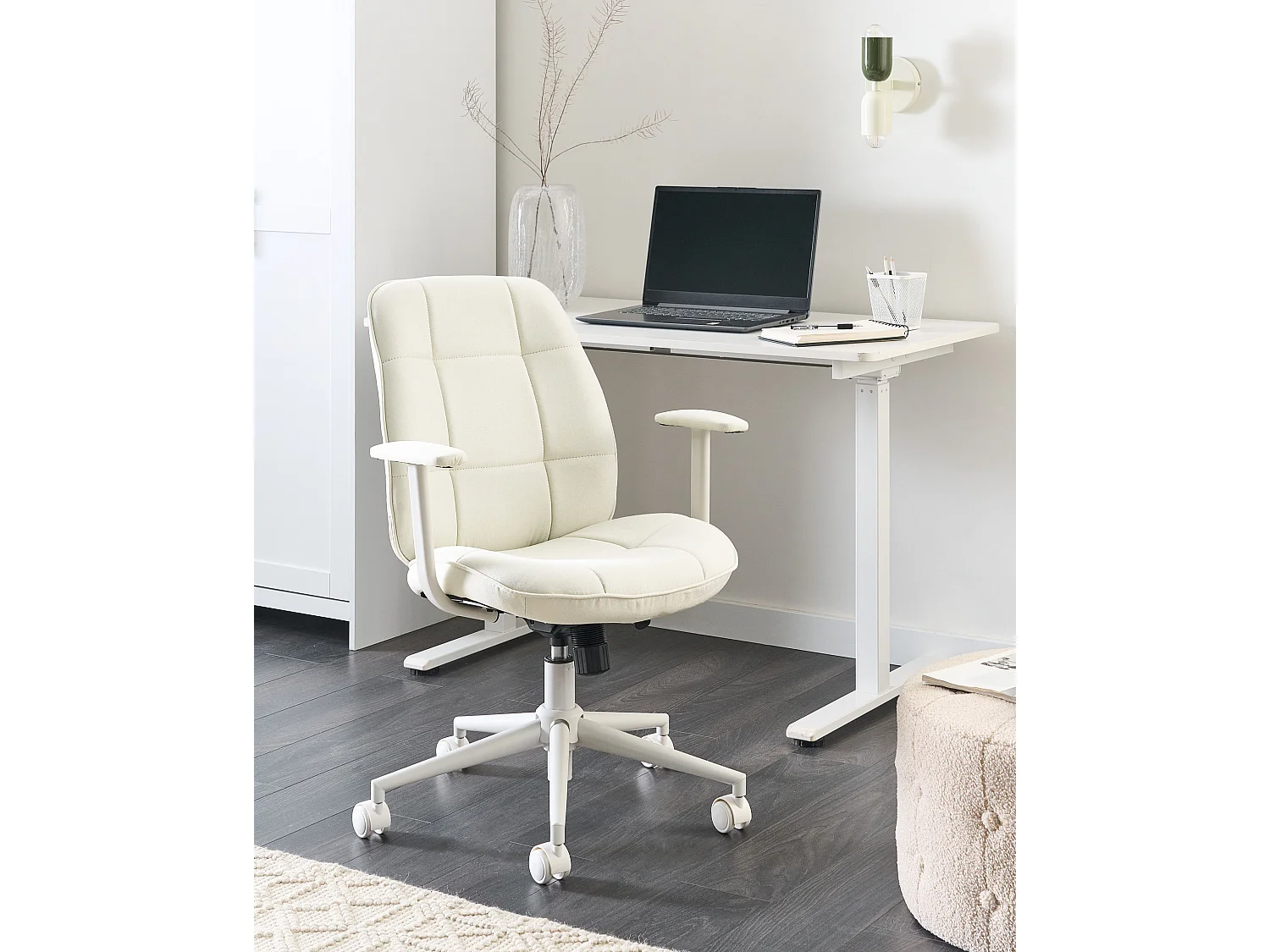 Chaise de bureau CARLTON Tissu Vert menthe