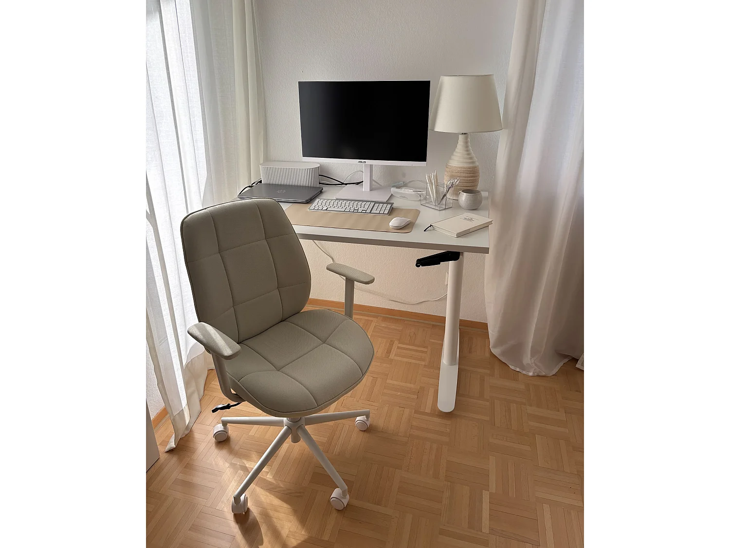 Chaise de bureau CARLTON Tissu Vert menthe