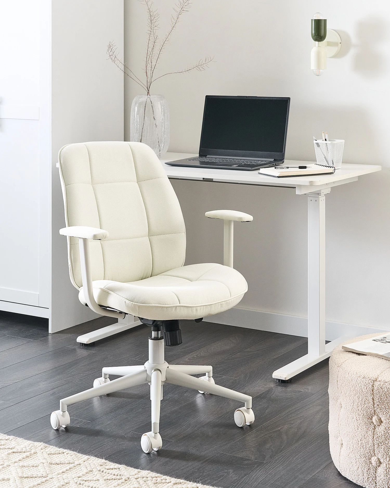 Chaise de bureau CARLTON Tissu Vert menthe