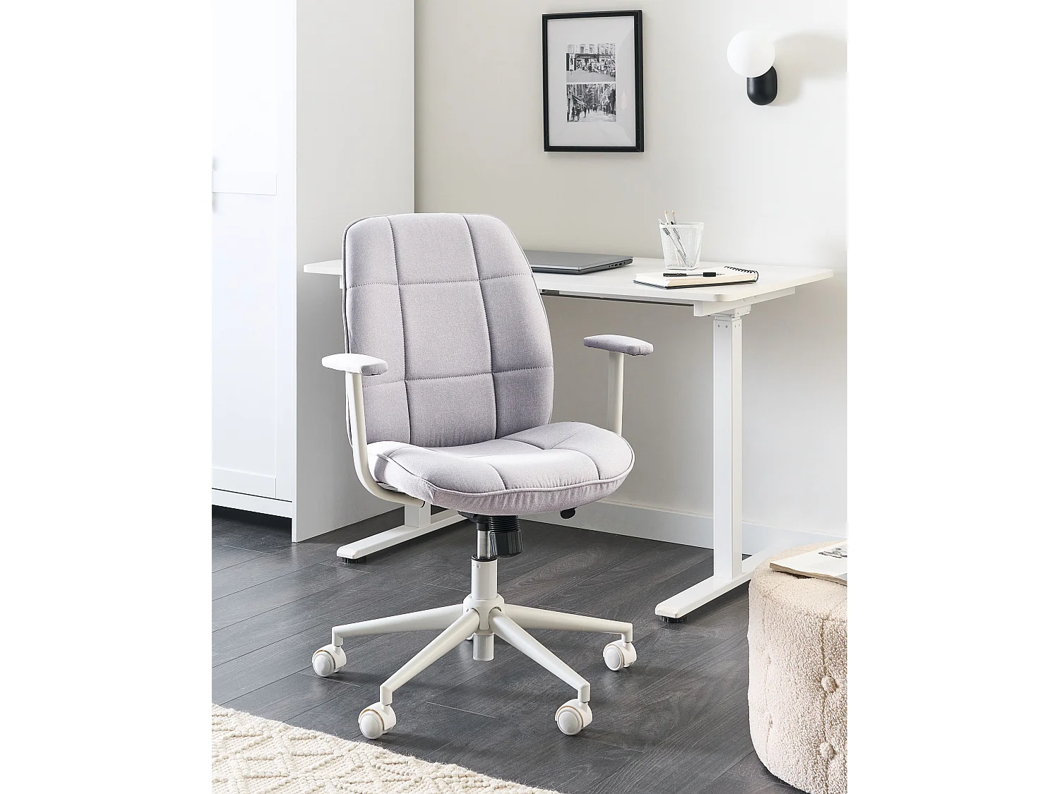 Chaise de bureau CARLTON Tissu Gris