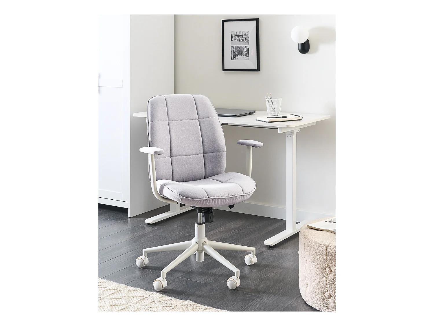 Chaise de bureau CARLTON Tissu Gris