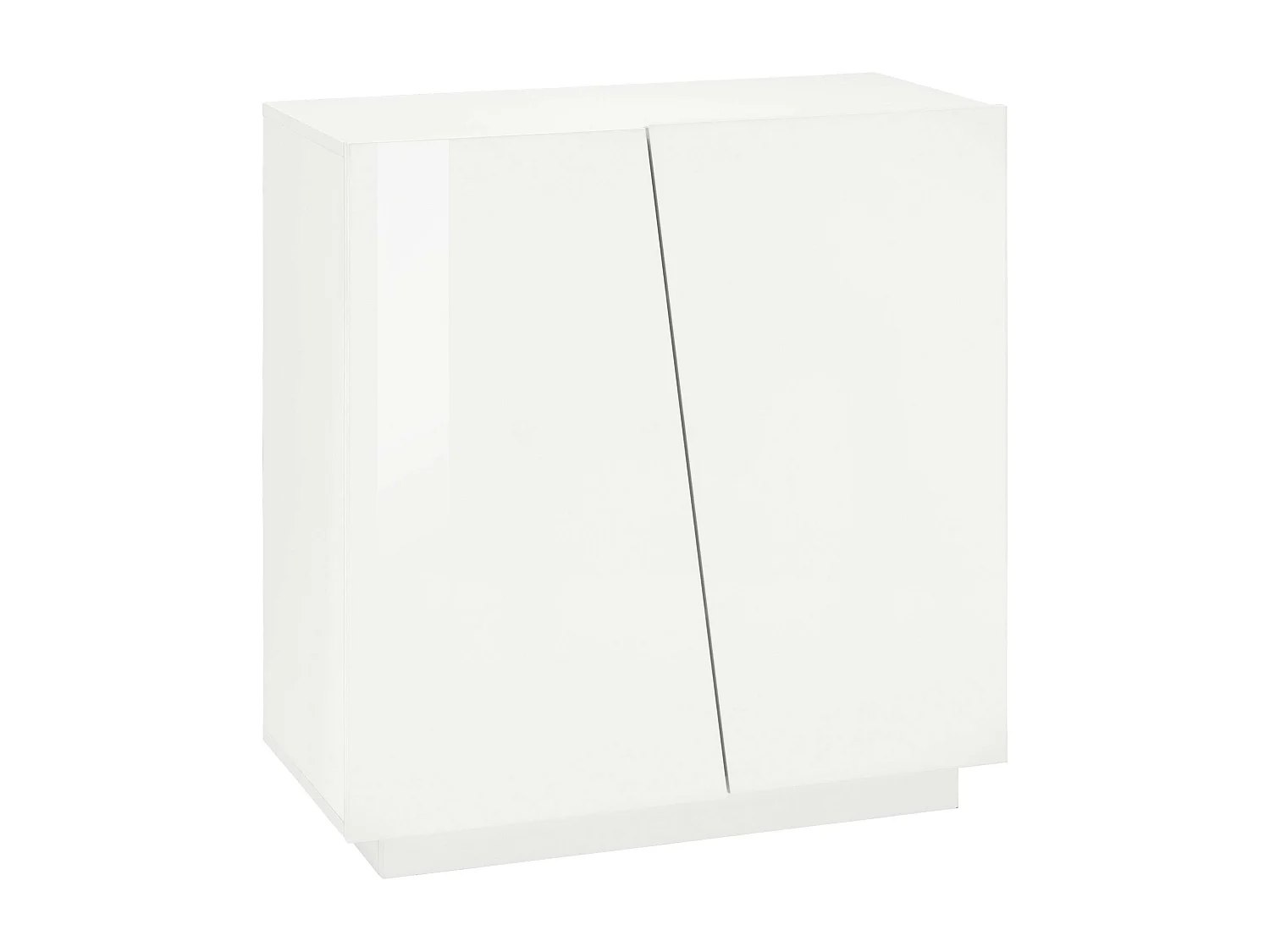 Schuhschrank im modernen Design 2 Türen 16 Paar glänzend weiße Schuhe Vega Carry