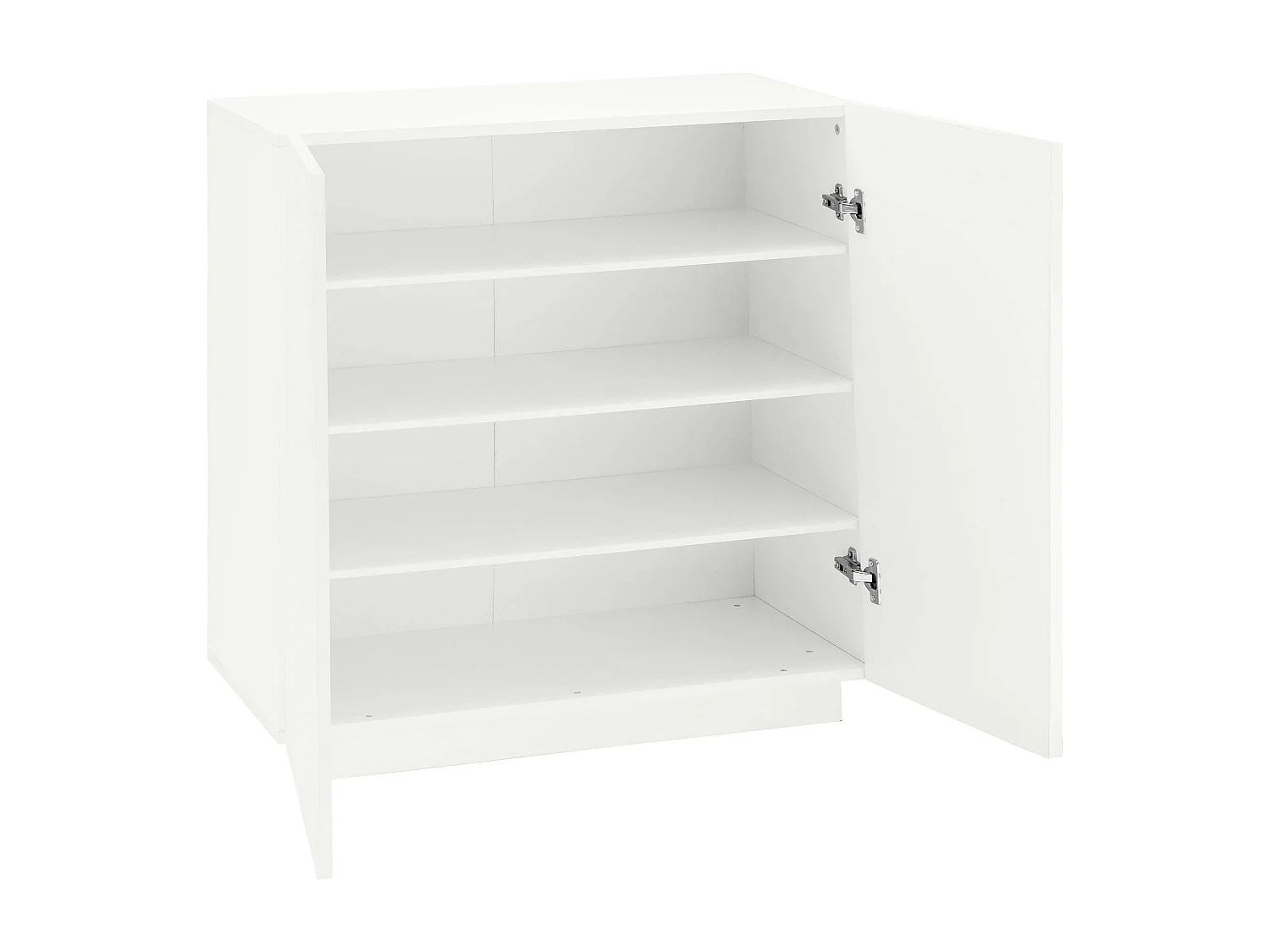 Scarpiera 2 ante L 80.4 x H 86 x P 38 cm 16 paia, bianco
