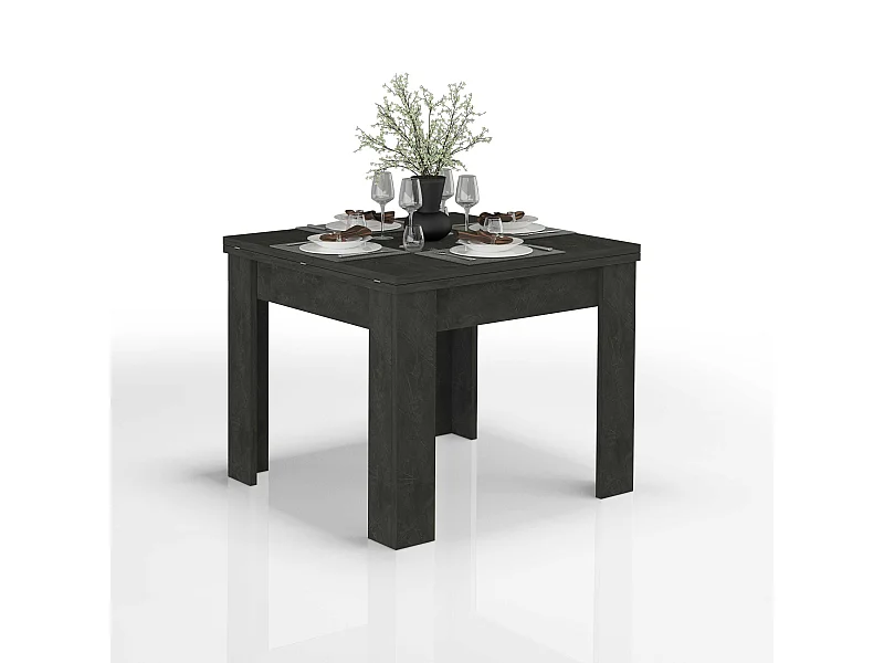 Tavolo allungabile Jesi ideale per 6-8 persone colore ardesia 90/180x90x75 cm