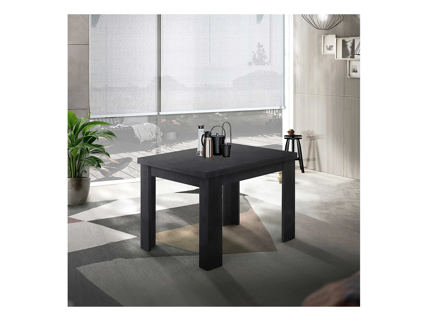 Table extensible de salon au design moderne Jesi Liber Ardesia
