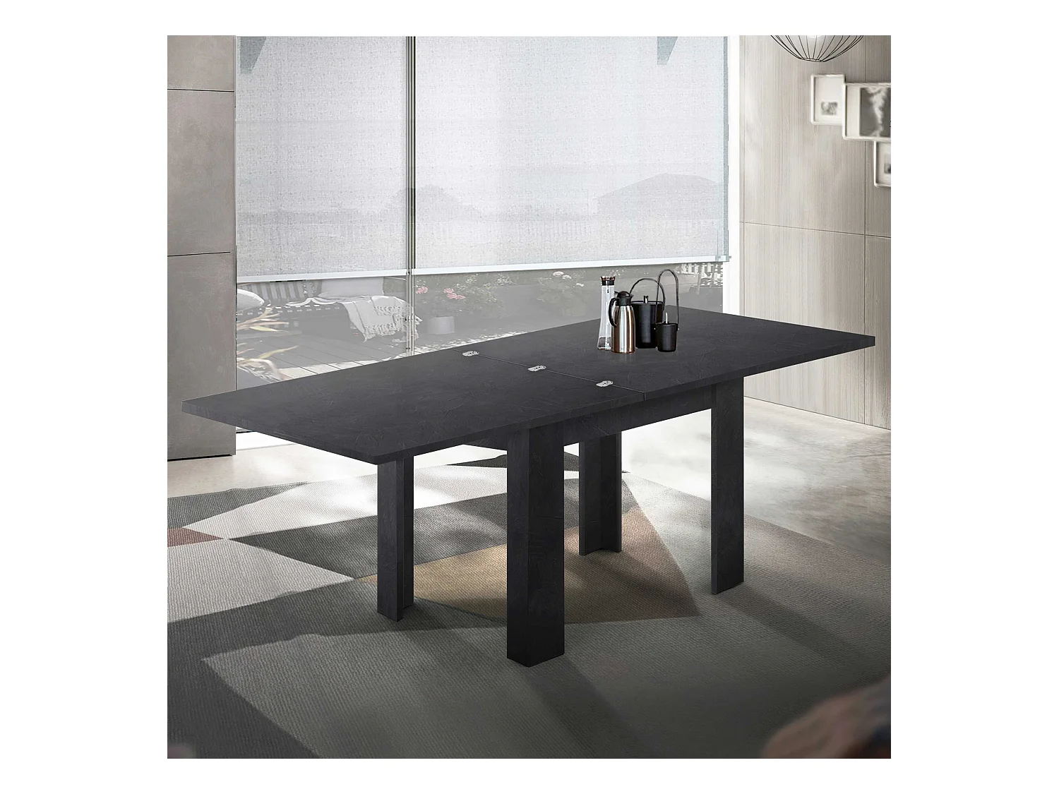 Table extensible de salon au design moderne Jesi Liber Ardesia