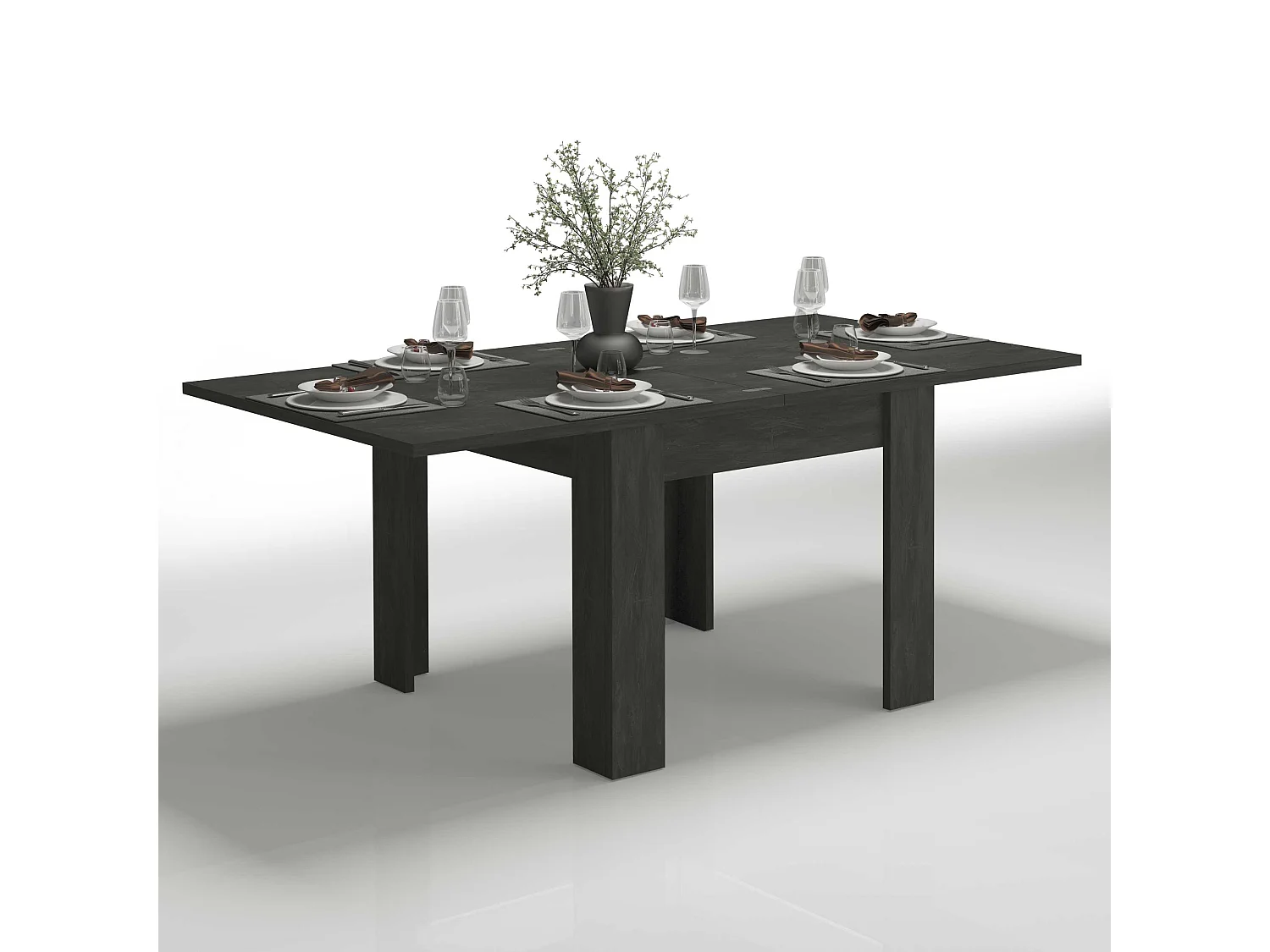 Tavolo allungabile Jesi ideale per 6-8 persone colore ardesia 90/180x90x75 cm