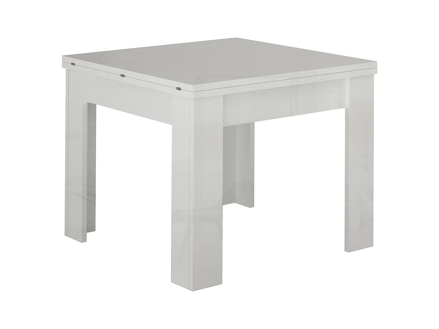 Tavolo allungabile Jesi ideale per 6-8 persone colore bianco lucido 90/180x90x75 cm