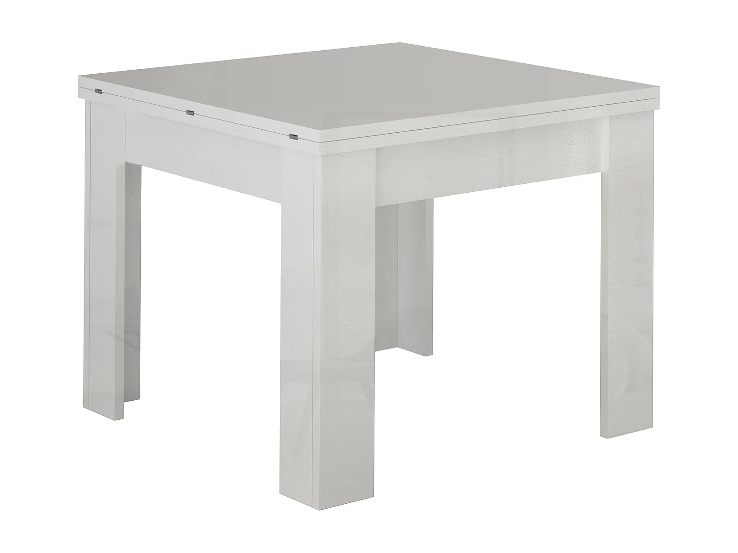 Mesa extensible blanca de diseño moderno 90-180x90cm salón y cocina Jesi Liber