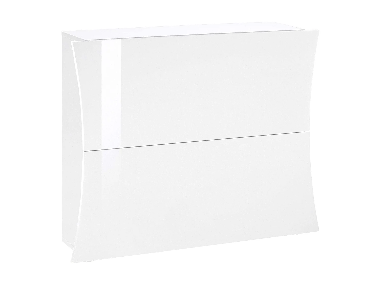 Zapatero con 2 puertas abatibles 16 pares de zapatos diseño blanco brillante recibidor Arco S