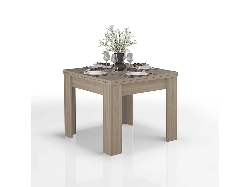 Tavolo allungabile Jesi ideale per 6-8 persone colore olmo 90/180x90x75 cm