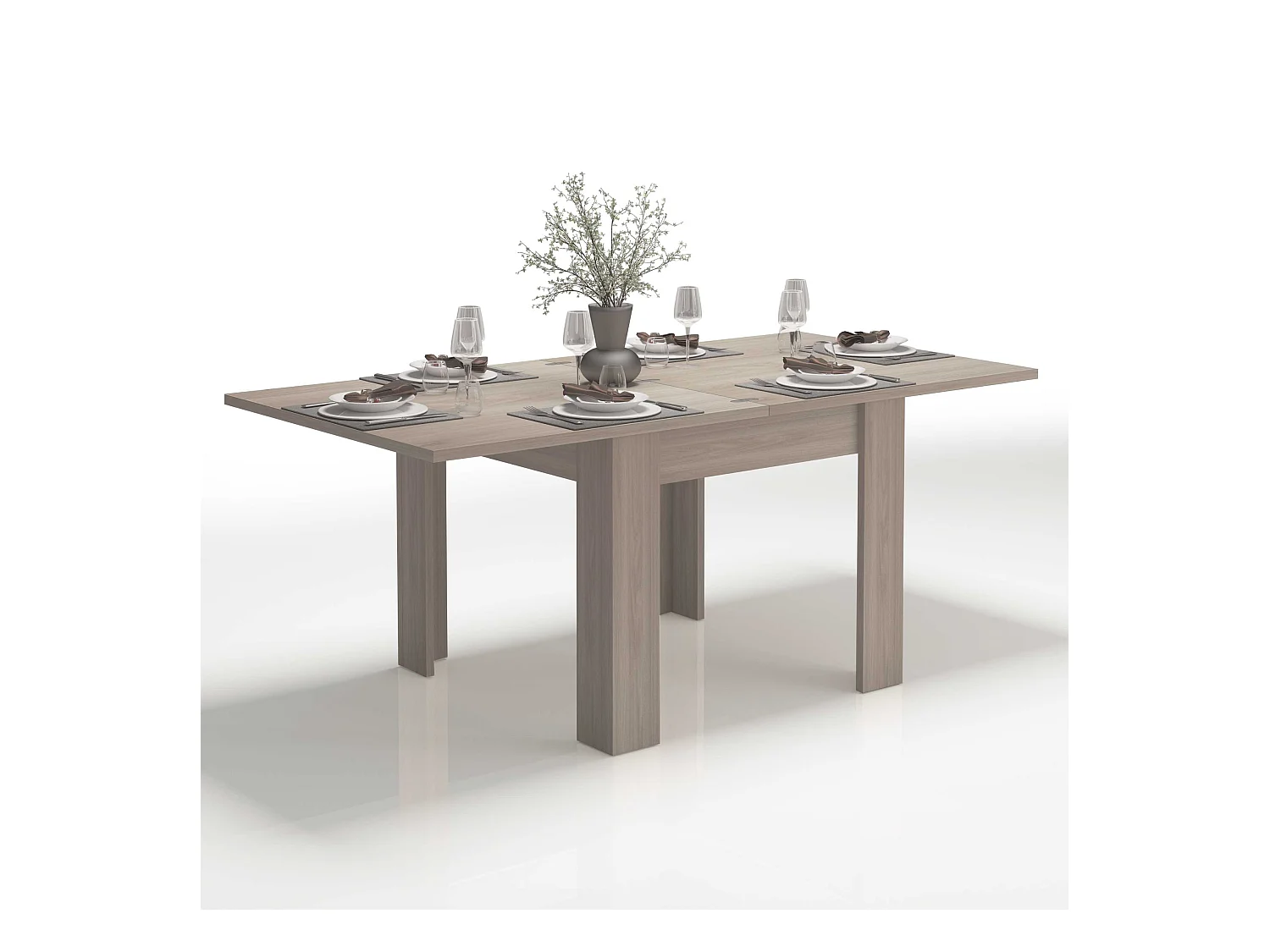 Table à manger extensible 4-8 personnes Moderne en Bois Jesi One