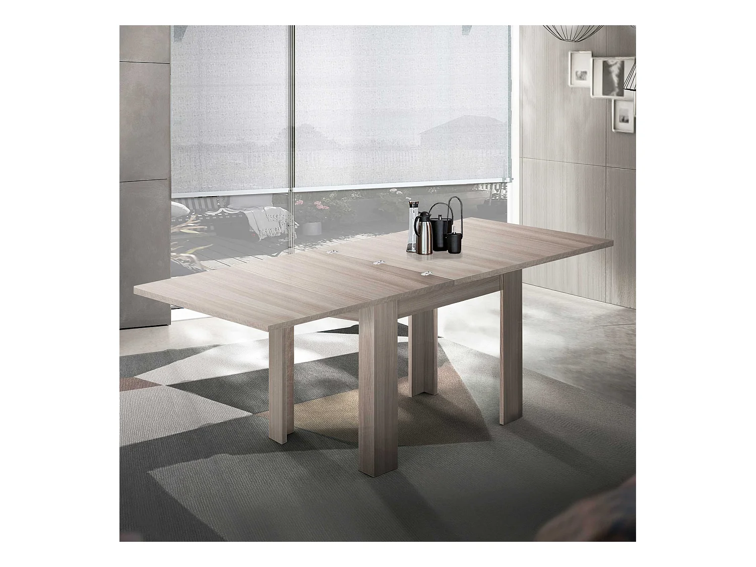 Table à manger extensible 4-8 personnes Moderne en Bois Jesi One