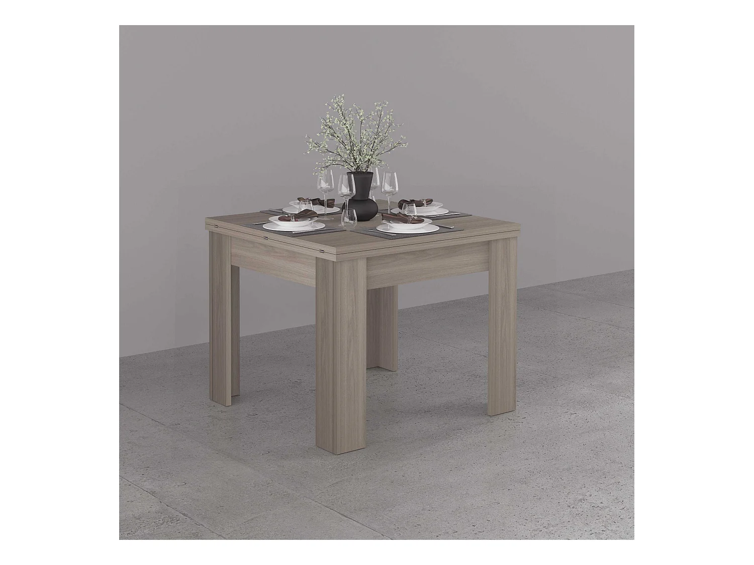 Table à manger extensible 4-8 personnes Moderne en Bois Jesi One